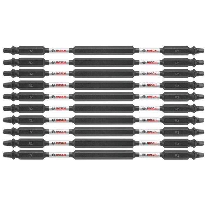 Bosch ITDESQ26B - 10 pc. Impact Tough 6 In. Square #2 Double-Ended Bits (Bulk Pack)