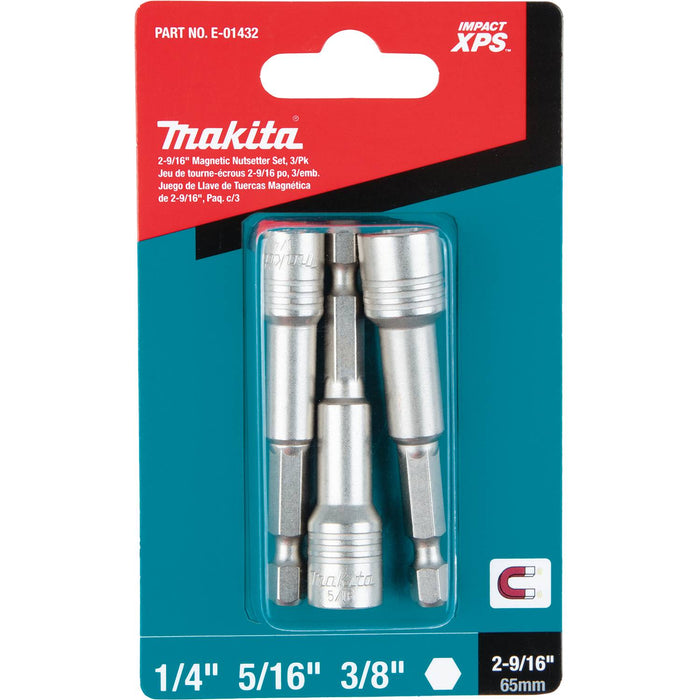 Makita E-01432 - Impact XPS 3 Pc. 2-9/16" Magnetic Nutsetter Set