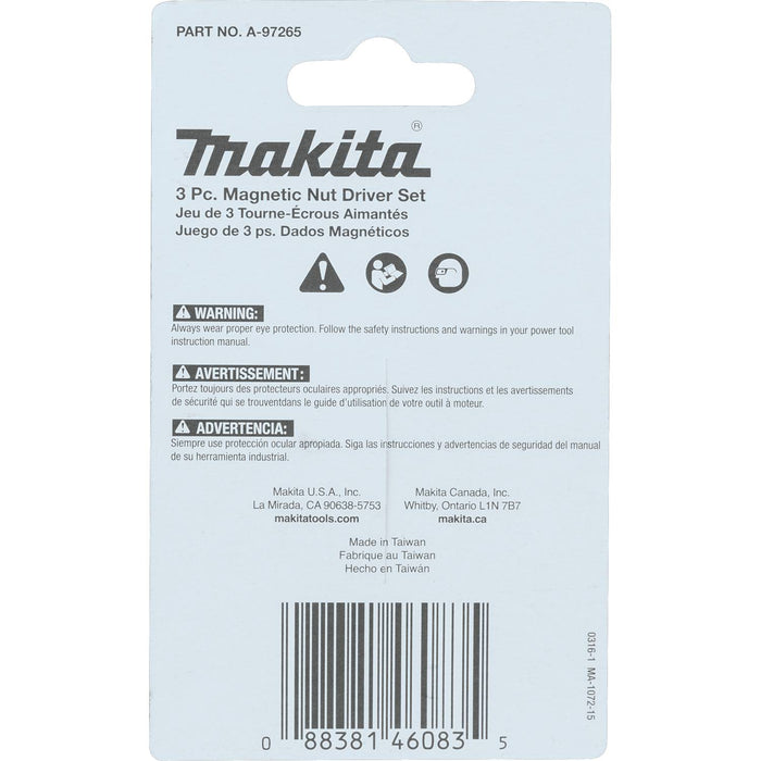 Makita Impact X 3 Pc. 1-3/4″ Magnetic Nut Driver Set