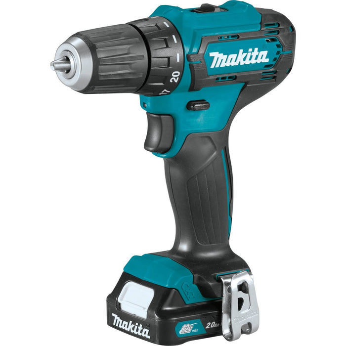 Makita FD09R1 - 12V max CXT Lithium-Ion Cordless 3/8" Driver-Drill Kit, 2-speed, var. spd., L.E.D. Light, case (2.0Ah)