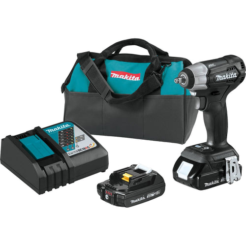 Makita 18V LXT Lithium-Ion Sub-Compact Brushless Cordless 3/8" Sq. Drive Impact Wrench Kit, var. spd., rev., L.E.D. Light, bag (2.0Ah)
