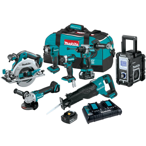 Makita (XT707PT) 18V LXT Lithium-Ion Brushless Cordless 7 Pc. Combo Kit