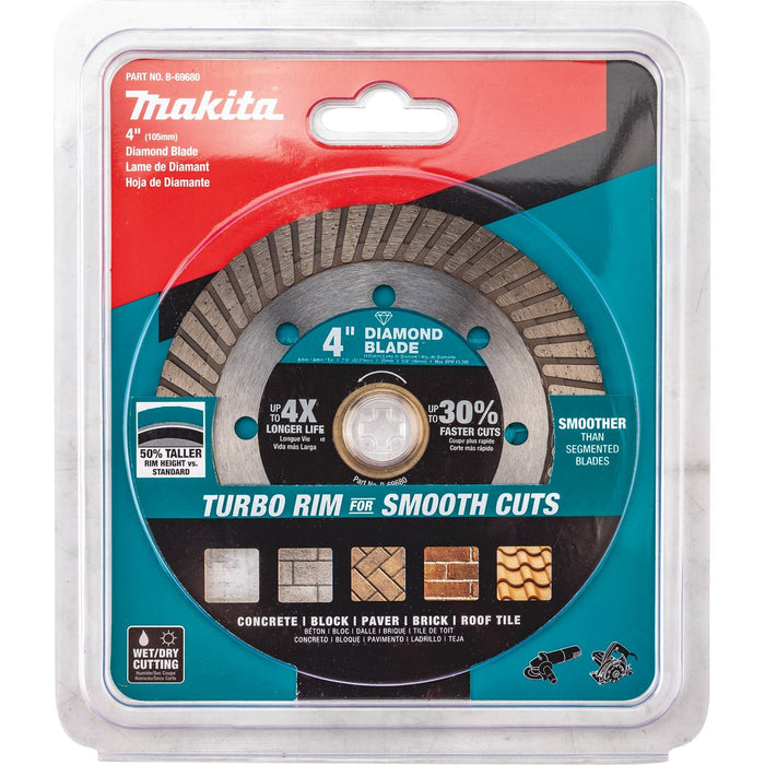 Makita B-69680 - 4" Diamond Blade, Turbo, General Purpose