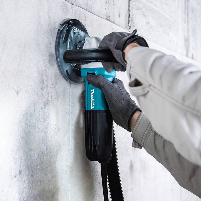 Makita PC5010CX1 - 5" SJSII Compact Concrete Planer, 12 AMP, 4,000 - 9,000 RPM, var. spd., no lock-off, lock-on, dust extraction shroud, diamond cup wheel