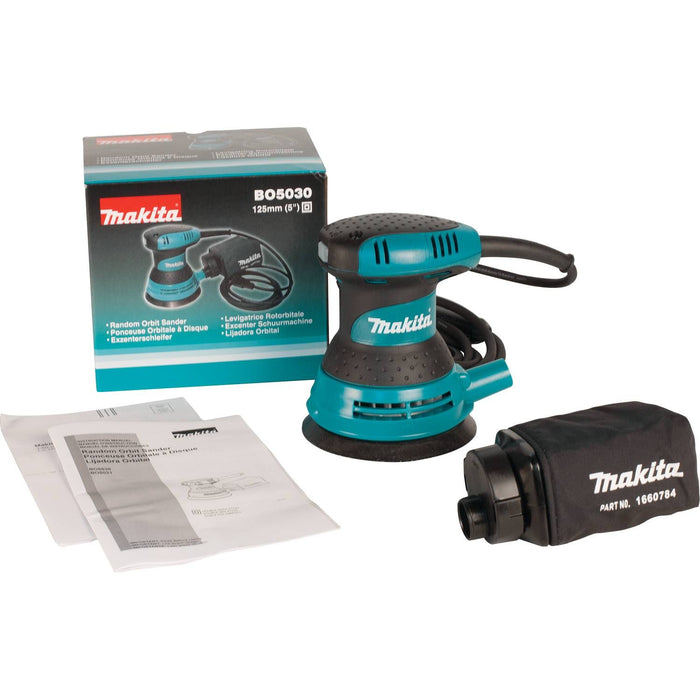 Makita 5" Random Orbit Sander, 3 AMP, 12,000 OPM
