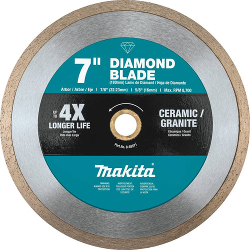 Makita B-69571 - 7" Diamond Blade, Continuous Rim, General Purpose
