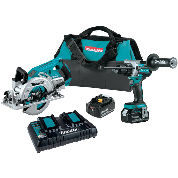 Makita (XT289PT) 18V LXT Lithium-Ion Brushless Cordless 2 Pc. Combo Kit