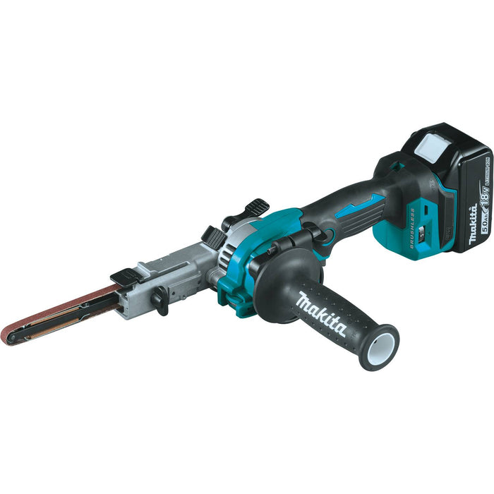 Makita (XSB01TJ) 18V LXT Lithium-Ion Brushless Cordless 3/8" x 21" Detail Belt Sander Kit (5.0Ah)