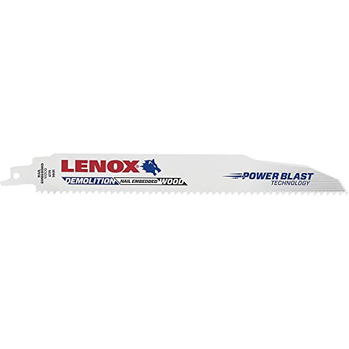 LENOX Demolition Reciprocating Saw Blade 6 Teeth Per Inch, 9-Inch