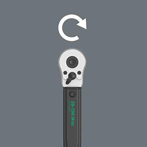 Wera Tools Click Torque B 2 Adjustable Torque Wrench, 3/8" Square Drive, 20 - 100 Nm, 05075611001