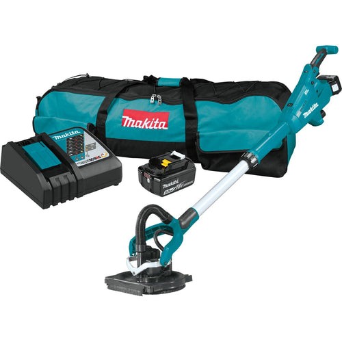 Makita XLS01T 18V LXT Lithium-Ion Brushless Cordless Drywall Sander Kit, AWS Capable, bag (5.0Ah)