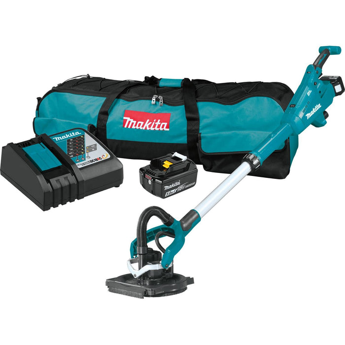 Makita XLS01T 18V LXT Lithium-Ion Brushless Cordless Drywall Sander Kit, AWS Capable, bag (5.0Ah)