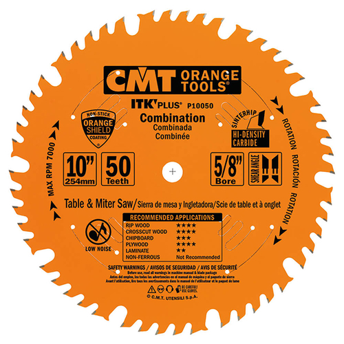 CMT 10-Inch ITK Plus Combination Circular Saw Blade