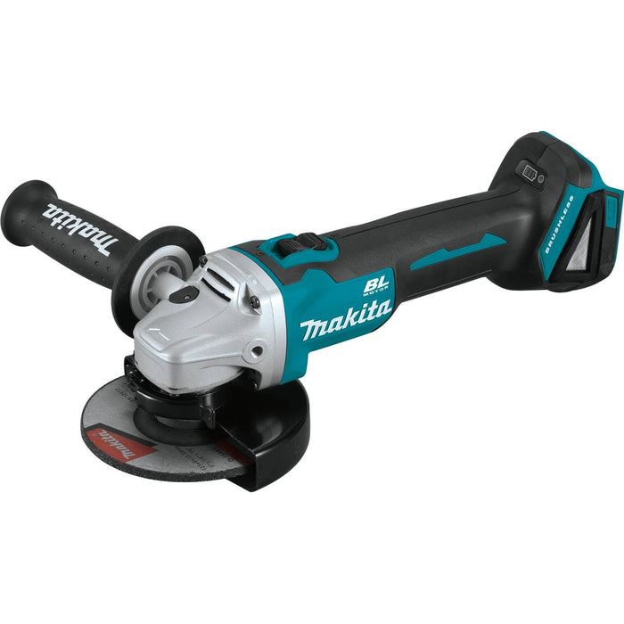 Makita XAG09Z - 18V LXT Lithium-Ion Brushless Cordless 4-1/2” / 5" Cut-Off/Angle Grinder, electric brake, no lock-off, lock-on (Bare Tool)