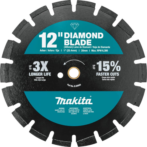 Makita B-69668 - 12" Diamond Blade, Segmented, Dual Purpose