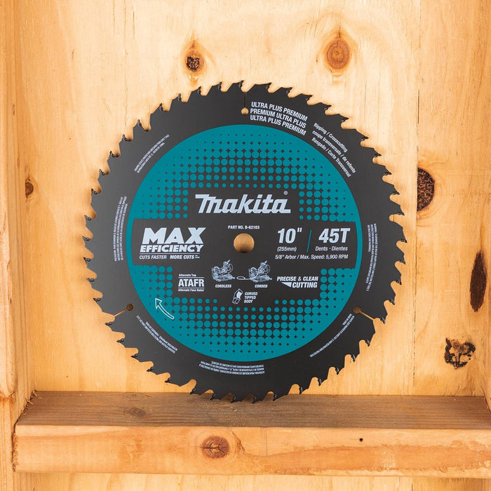 Makita 10" 45T Carbide-Tipped Max Efficiency Miter Saw Blade