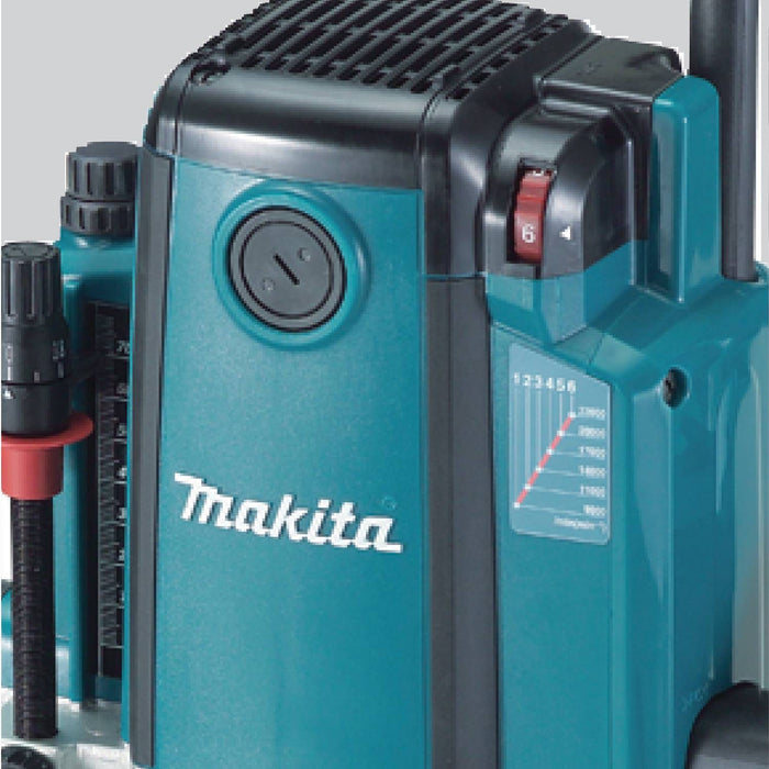 Makita 3-1/4 HP Plunge Router, 9,000-22,000 RPM, var. spd., L.E.D. Lig ...