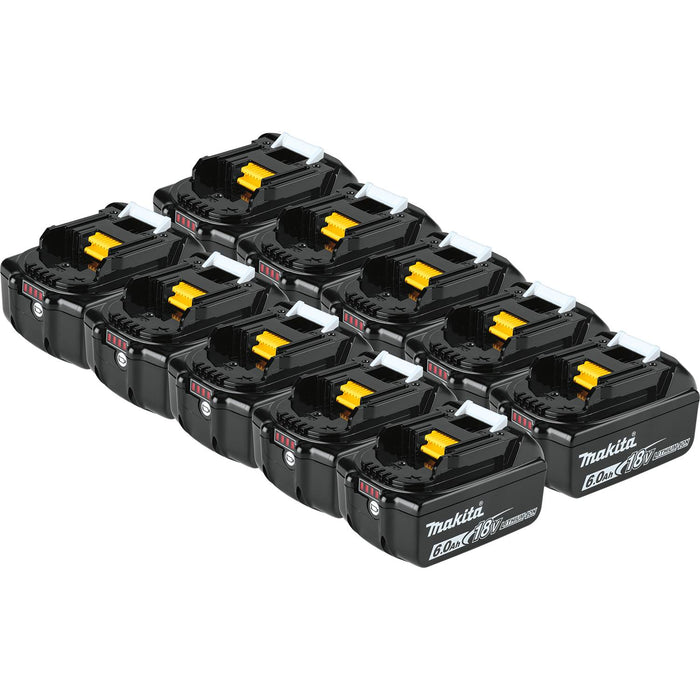 Makita BL1860B-10 - 18V LXT Lithium-Ion 6.0Ah Battery, 10/pk