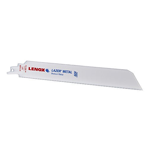 LENOX LAZER Metal Cutting Reciprocating Saw Blade, Bi-Metal, 9-inch, 18 TPI, 5/PK (201809118R)