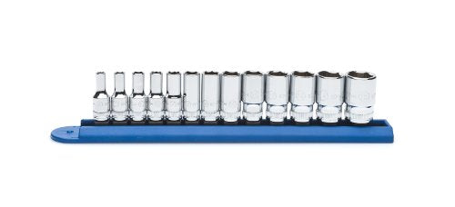 GEARWRENCH 13-Piece 1/4 In. Drive 6 Pt. Mid-Length Metric Socket Set
