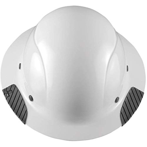 LIFT Safety Hard Hat DAX Gloss White Fiber Resin Full Brim