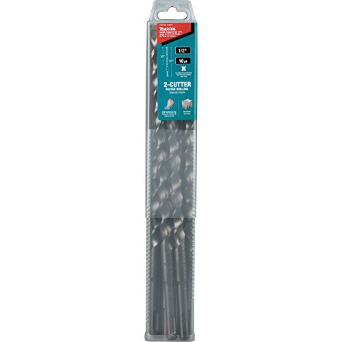 Makita 1/2" x 12" SDS-Plus Bit, 2-Cutter, 10/Pk