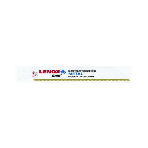 LENOX 21067-614GR 6" x 3/4" x 0.035" 14-TPI Gold Power Arc Curved Metal Cutting Reciprocating Saw Blade 5 per Package