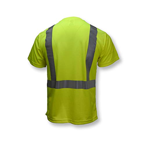 Radians Type R Class 2 Short Sleeve Black Bottom T-Shirt (Hi-Vis Green)