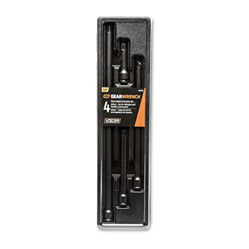 GEARWRENCH 4-Piece 3/8" Drive Impact Extension Set, 3", 6", 10" & 15"