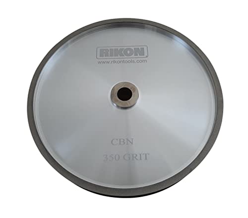 RIKON PRO Series CBN Grinding Wheel 350 Grit 8-inch Wheel to Sharpen High Speed Steel Cutting Tools for your Woodworking Lathe