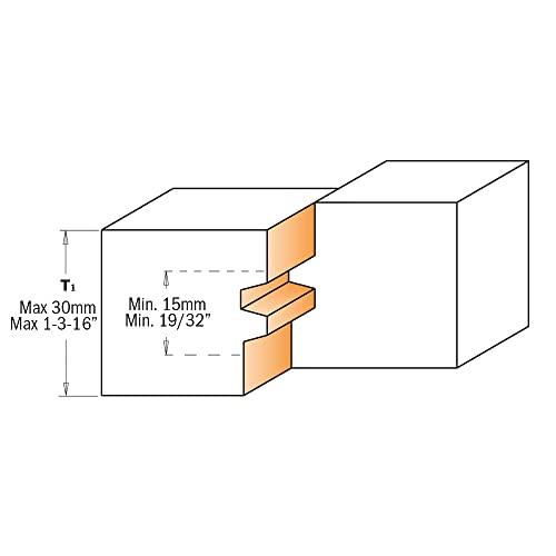 CMT Reverse Glue Joint Bit 1/2 In. Shank 1-3/4 In. Diameter