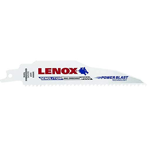 LENOX Demolition Reciprocating Saw Blade 6 Teeth Per Inch, 6-Inch