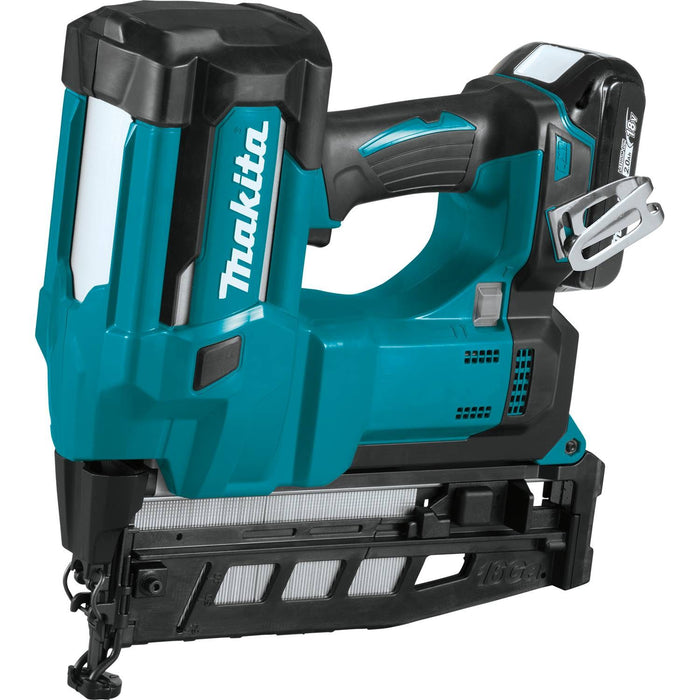 Makita (XNB02RJ) 18V LXT Lithium-Ion Cordless 2-1/2" 16-Gauge Straight Finish Nailer Kit