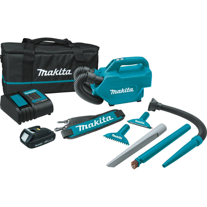 Makita XLC07SY1 - 18V LXT Lithium-Ion Compact Handheld Canister Vacuum Kit, with one battery (1.5Ah)