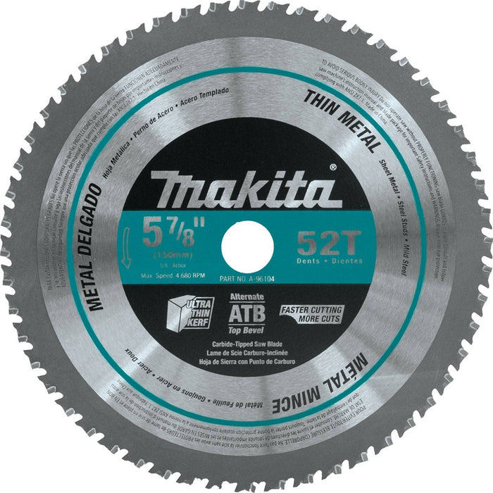 5-7/8 in. 52T Carbide-Tipped Thin Metal Saw Blade