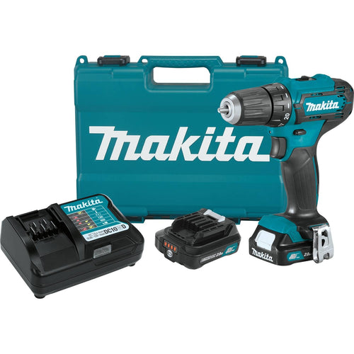 Makita FD09R1 - 12V max CXT Lithium-Ion Cordless 3/8" Driver-Drill Kit, 2-speed, var. spd., L.E.D. Light, case (2.0Ah)