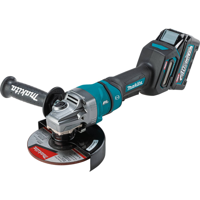 Makita 40V Max XGT Brushless Cordless 4-1/2” / 6" Paddle Switch Angle Grinder Kit, with Electric Brake (4.0Ah)