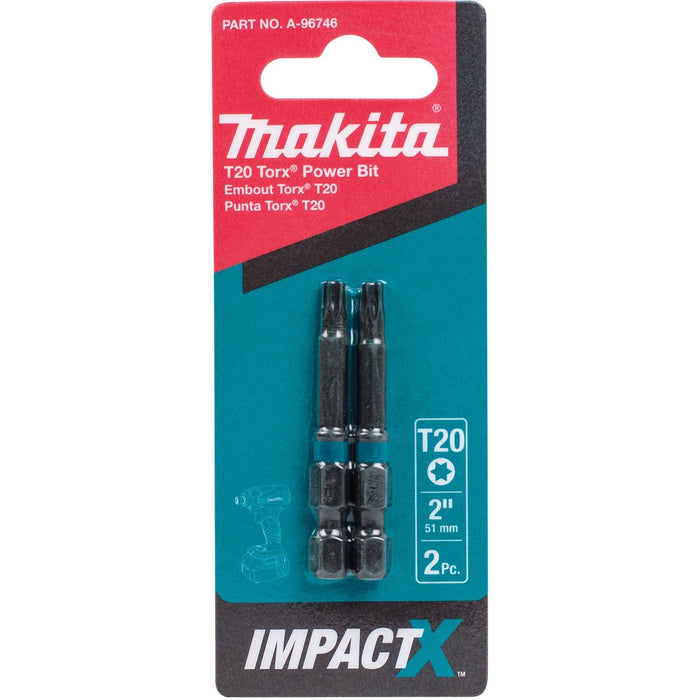 Makita Impact X T20 Torx 2″ Power Bit (2-Pack)