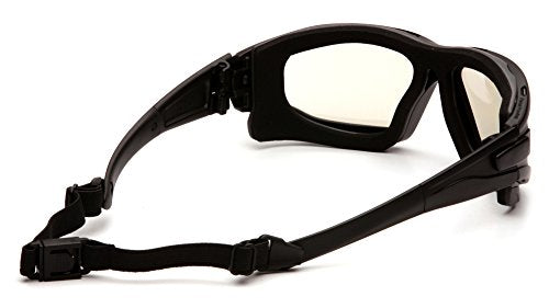 Pyramex (12 Pair) I-Force Glasses Slim Black Strap-Temples/Indoor-Outdoor Mirror Anti-Fog Lens (SB7080SDNT)