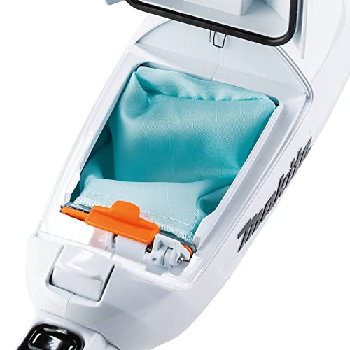Makita XLC10ZW 18V LXT Lithium-ion Compact Brushless Cordless 4-Speed Vacuum, w/Push Button and Dust Bag (Bare Tool)