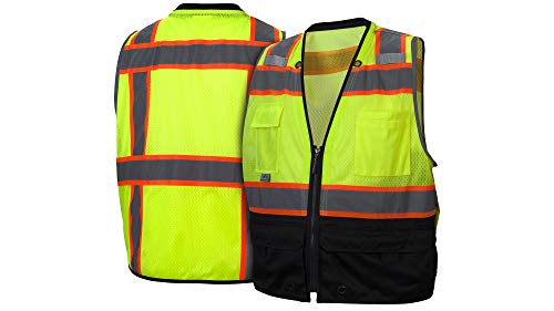 Pyramex RVZ44B Series Hi-Vis Safety Vest, Polyester, 2X-Large Large