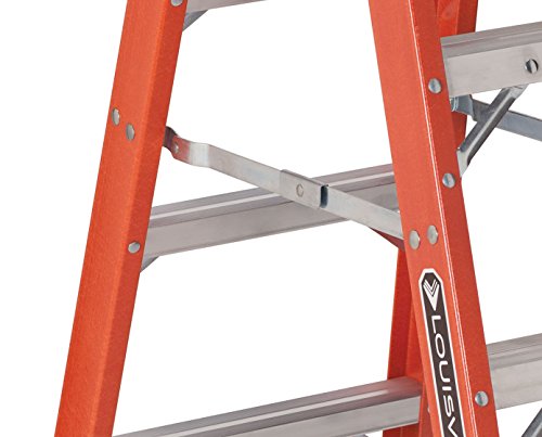 Louisville Ladder Fiberglass Twin Front Ladder, 375-Pound Duty Rating