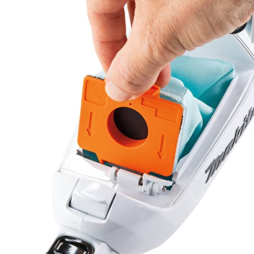 Makita XLC10ZW 18V LXT Lithium-ion Compact Brushless Cordless 4-Speed Vacuum, w/Push Button and Dust Bag (Bare Tool)