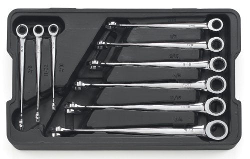 9 Pc. XL-X-Beam Combination Ratcheting Wrench Set SAE