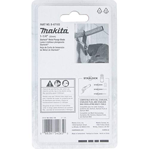 Makita 1-1/4" Starlock Metal Plunge Blade (BiM)