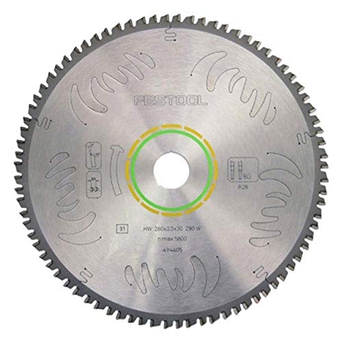 Festool Fine Tooth Cross-Cut Saw Blade for The Kapex Miter Saw, 80 Tooth