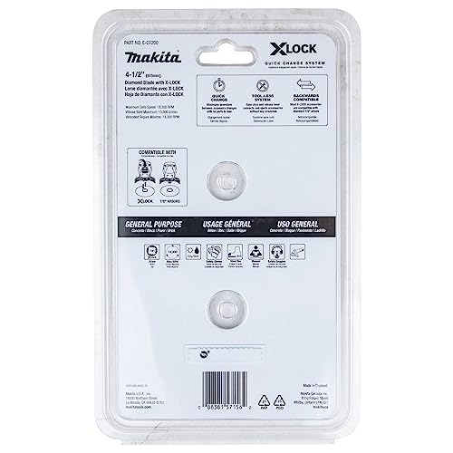 Makita X-Lock 4-1/2" Segmented Diamond Blade for Masonry Cutting (2 Pack)