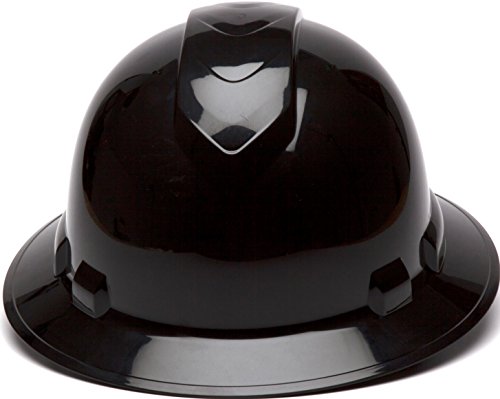 Pyramex Ridgeline Full Brim Hard Hat, 4-Point Ratchet Suspension