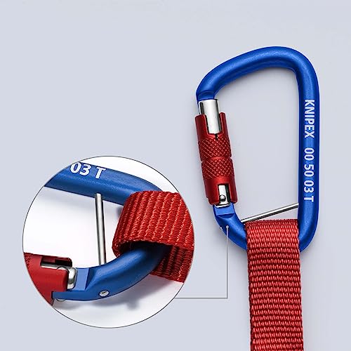 KNIPEX Tethering Lanyard with Captive Eye Carabiner up to 13 lbs.