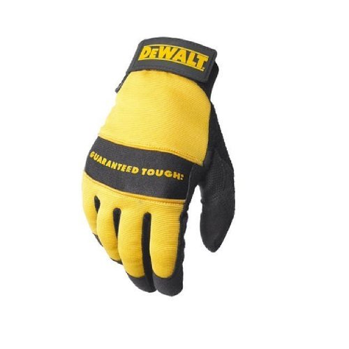 DeWALT All Purpose Leather Palm Spandex Back Velcro Wrist Work Glove